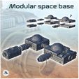 0.jpg Modular space base with domed living quarters (1) - Future Sci-Fi SF Infinity Terrain Tabletop Scifi