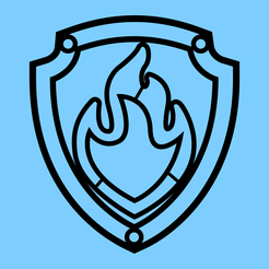 paw-patrol-marshall-badge-blue.png Paw Patrol Marshall Badges  2D Wall Decoration