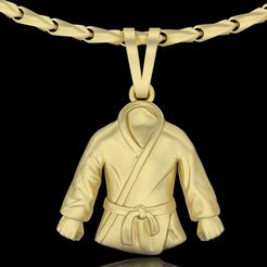 keyshot-jewelry-scene-setup-set-3.10554.jpg STL file karate dress kimono pendant・Model to download and 3D print