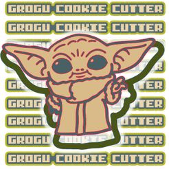 A.jpg STL-Datei GROGU (BABY YODA) AUSSTECHER - IN ZWEI TEILEN!・Design für 3D-Drucker zum herunterladen