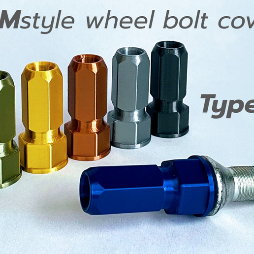 JDM style wheel lug nut/bolt cover type1 3D model