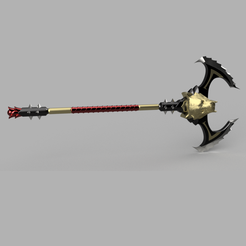 Tigers-Maw-polearm-v3a.png Archivo STL Arma de asta de fauces de tigre・Diseño de impresión en 3D para descargar