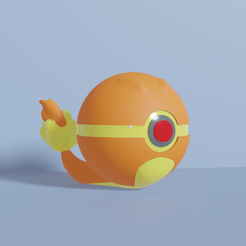Charmaball-Render-2.png Файл 3D CharmaBall The Ultimate Charmander Pokeball・Шаблон для 3D-печати для загрузки
