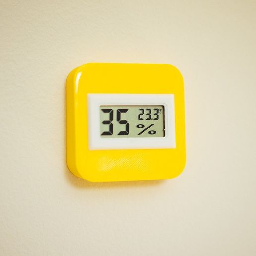 Humidity meter/ thermometer minimalistic case - desktop or wall mount