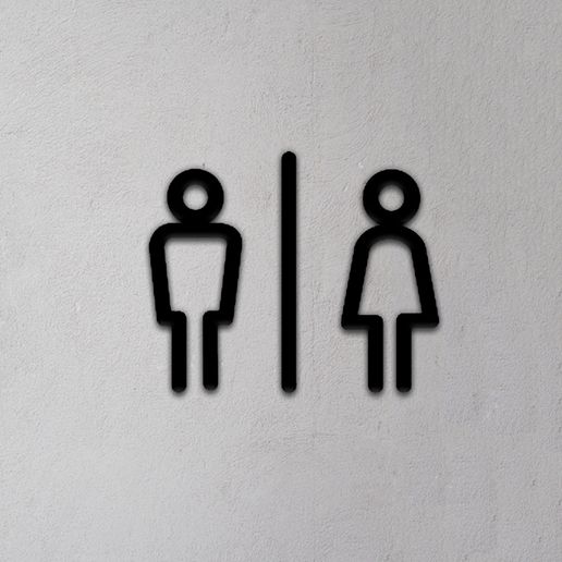 Toilet Sign 3D model