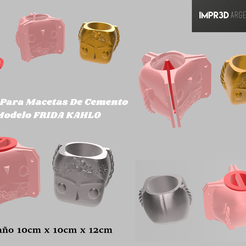 imagen-1.png Frida Kahlo CEMENT POT MOLD (Pot Mold)