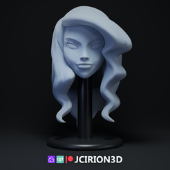 BlackCanary_Insta.png STL file Black Canary cartoon custom head・3D printing design to download