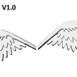 Wing5paint7.png Angel Wings - Print Flat Low Poly Basic
