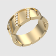 rotating_10.png Modernes geometrisches Band Ring 3D-Druck