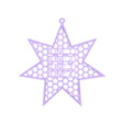 star_customisable_4lines.stl Customizable star with 2/3/4 TEXT FRAMES Remix