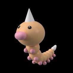 078351fd8a3599703ab544637f69b9e9_preview_featured.jpg Free STL file Weedle・3D printing design to download