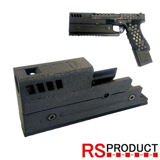 🔫 GLOCK G18 G17 Compensator SQUARE 3in STYLE MARUI WE ARMORER WORKS WE ...