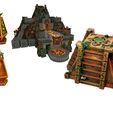 Pyramids-D1.jpg Modular Aztec/Chaos pyramid(s) with accessories for TTRPG/WarGames