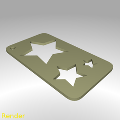 stencil-star-001-render.png Download STL file Star Shape Draw Paint Stencil • 3D printer template, GadgetPrint