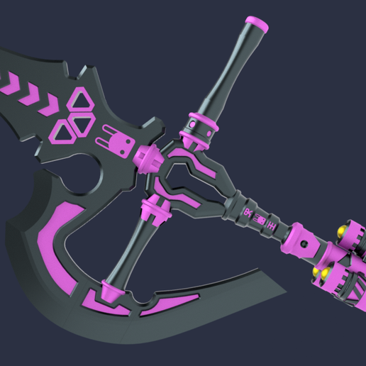 6.png Cyberpunk Cosplay Axe [3D Model Stl]