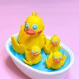 6.jpg Набор для ванны Flexy Super Cute Ducks & Tiny с разноцветными 3MF в комплекте