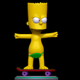 et Bart Simpson Skating Naked - The Simpsons