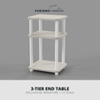 3-TIER END TABLE DOLLHOUSE MINIATURE 1:12 SCALE Table Furinno-INSPIRED, Just 3-Tier Turn-N-Tube End Table Dollhouse 3D Model 1:12