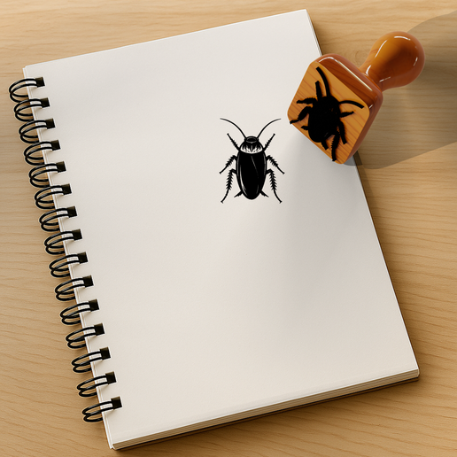 🪳 Cockroach Stamp・ STL File for 3D printing・Cults