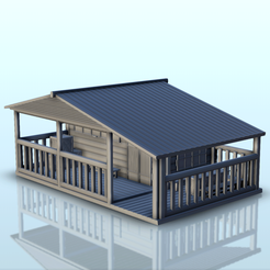 1.png STL file Wooden house with outdoor table (9) - Pacific War WW2 Jungle Island Medieval Palm Beach Vietnam Viet Cong Iwo Jima Laos Cambodia・3D printable model to download, Hartolia-Miniatures