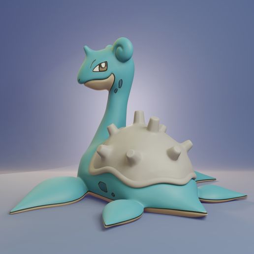 lapras-render-1.jpg Archivo STL Pokemon - Lapras con 2 poses・Idea de impresión 3D para descargar, Fontoura3D