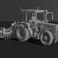 4-tractor-with-disc-harrow-v5-04-frontal-45-otro-lado.png Kirovets K-744 – 4WD Tractor with Disc Harrow STL 3D Print Model