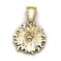 Majestic Lion Sun Pendant – 3D Printable Jewelry Model with Diamond Accents
