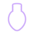 christmas light bulb-7.5cm.stl Christmas Light Bulb Cookie Cutter (Multiple Sizes Available)