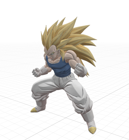 Vegeta fase 6 dorado colección figura 3D | Fan art Dragon Ball para impresión 3D (3MF, OBJ color)