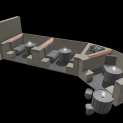 2023-08-03-142938.png Fichier 3D Star Wars Cantina Booths Wall Half pour figurines de 3,75 pouces・Modèle à télécharger et à imprimer en 3D
