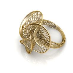 HSFZ-X-004_1.jpg STL file Gold Ring Earring and Pendant X004・3D printable design to download