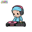 384_cutter.png DJ WITH MIXER COOKIE CUTTER MOLD