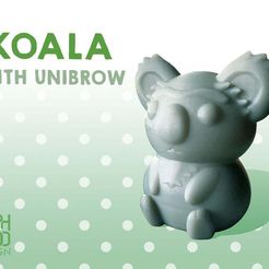 koala_promo_web.jpg Free STL file Koala with unibrow・3D printable object to download