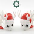 il_fullxfull.5628169675_9ui4.jpg Articulated Skelly Reindeer by Cobotech, Articulated Toys, Desk Decor, Unique Holiday Gift