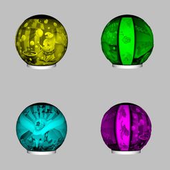 1.jpg STL file lamp sphere lithophany dumbo・Model to download and 3D print