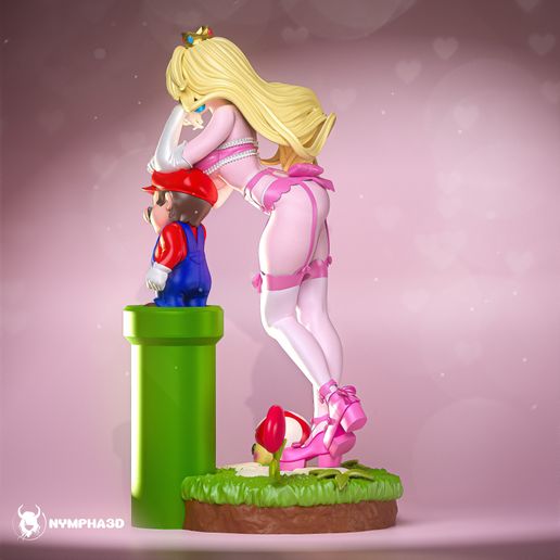 strapless open back dress Sexy Princess Peach Costume