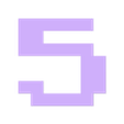 5.stl Number magnets (Game font)