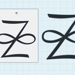 zonar-symbol-2.png Download STL file Zonar Karuna Reiki Symbol - tag, wall decor print, energetic keychain, fridge magnet • 3D printer object, Allexxe
