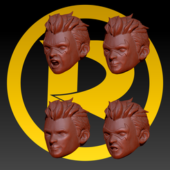 teen-robin.png STL file Damian / Robin (Teen) Style Head・Model to download and 3D print