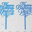 image-1.jpg Happy Birthday Daddy & Papa Cake Topper