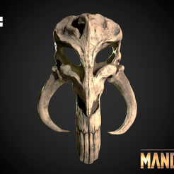 1.png Mythosaur Skull Pendant - Mandalorian Symbol Ready for 3d print 3D print model