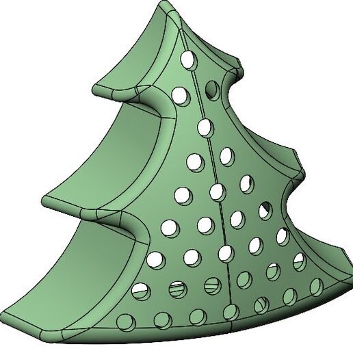 Christmas Tree Tealight Holder - 3D model önizlemesi