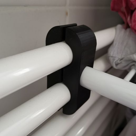 Radiator towel rail holder 3D model