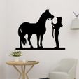 sample.jpg Cowgirl and Horse Decoration