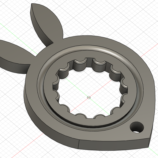Bunny Keychain Tiktok Spinner 3D model
