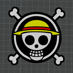 61K8CEhOguL._AC_SL1500_.png Fichier 3D gratuit Luffy / Chapeaux Staw Crest / One Piece Logo - One Piece・Objet pour imprimante 3D à télécharger