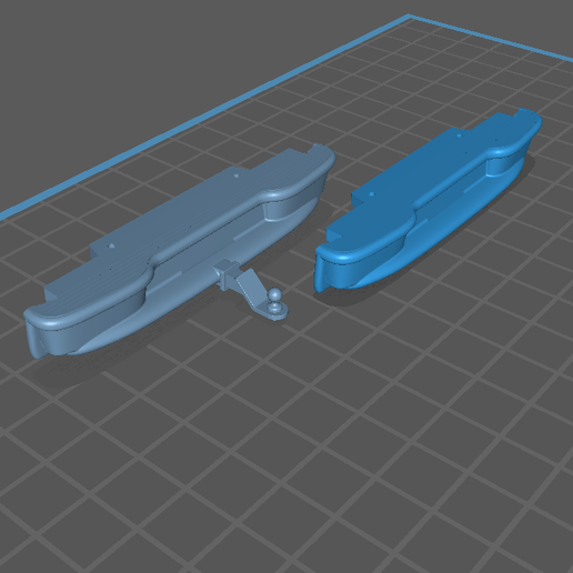 Silverado Rear Bumper - STL File for Scale Models and Dioramas