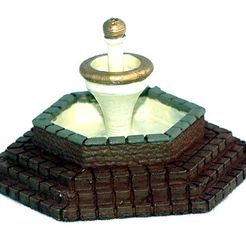 Fountain-Pic-1.jpg STL-Datei Maßstab HO - Springbrunnen・3D-druckbares Modell zum Herunterladen