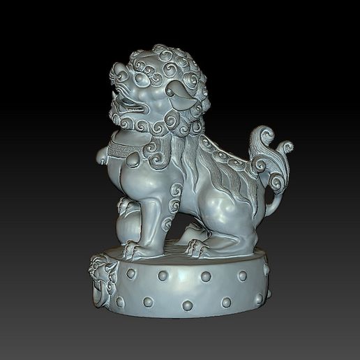 guardian lion or foo dogs 3D model