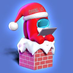 Santa_Amongus.jpg Бесплатный 3D файл Santa Among Us・3D-печатная модель для загрузки